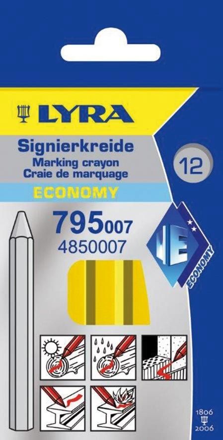 Signierkreide Gelb 12St