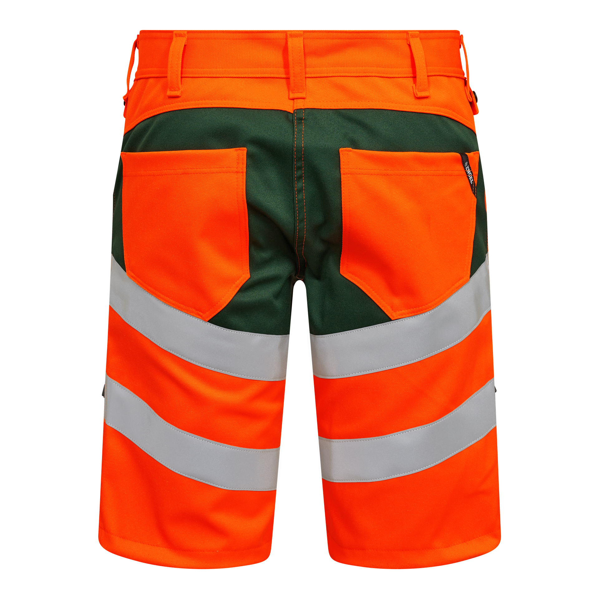 Safety Arbeitsshorts mit 2-Wege-Stretch Orange/Grün, Gr. 68