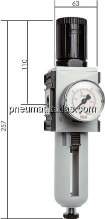 FUTURA Filterregler, G 3/8", 0,5 - 8 bar, Baureihe 2