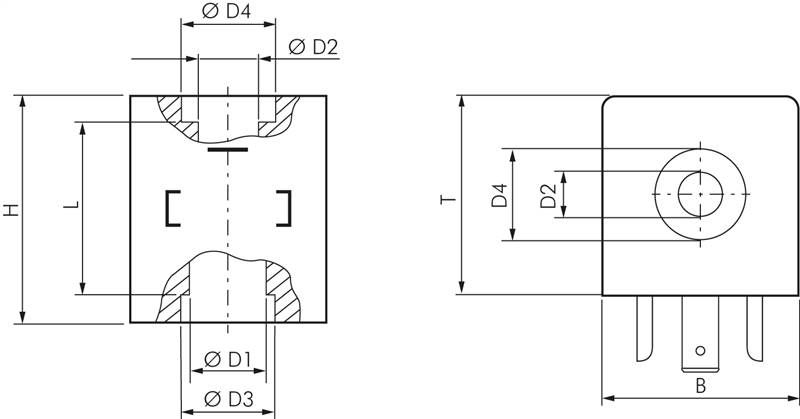 Magnetspule 24 V=, Bauform A, Steckergröße 3