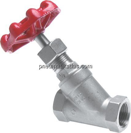 Schrägsitz-Absperrventil, G 1/2", PN 40, Edelstahl