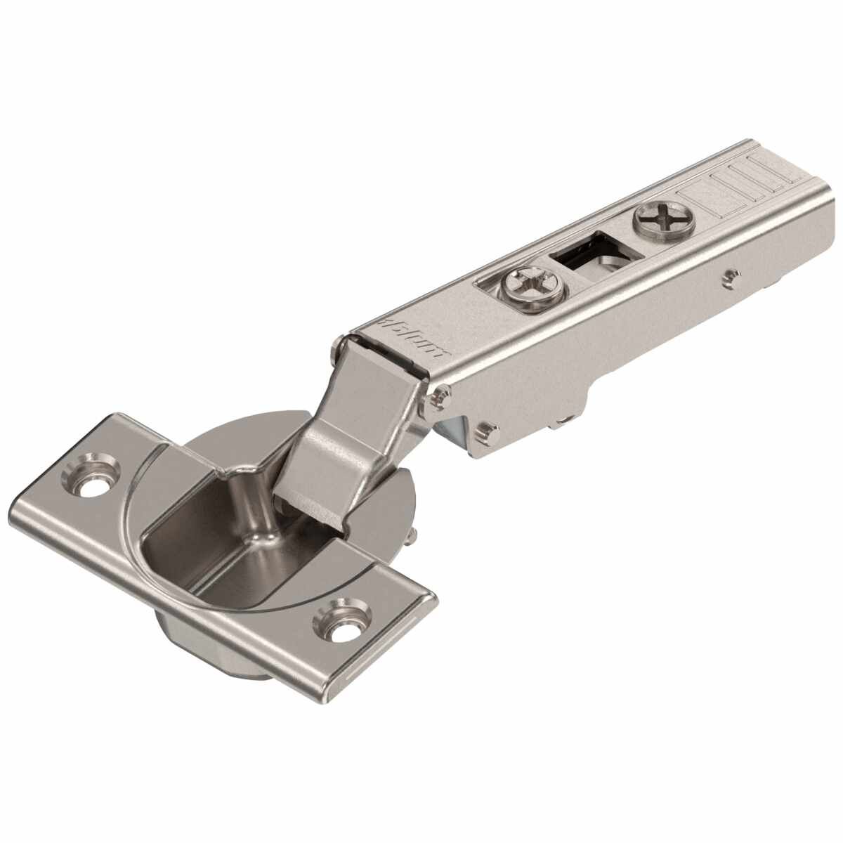 CLIP top Standardscharnier 110°，Eckanschlag, ohne Feder, Topf: Schrauben, vernickelt