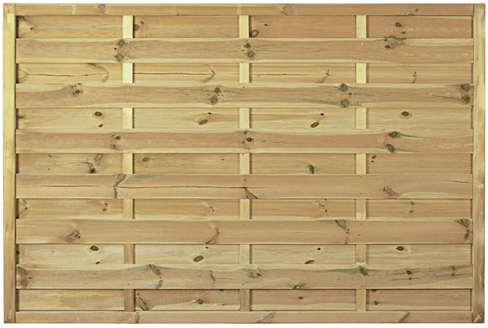 Maxi-Massiv-Zaun 180x120cm Rahmen 45/45mm kdi grün Lamellen geriffelt & geschraubt