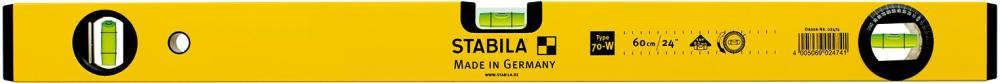 Wasserwaage LM 70W 80cm Winkellibelle pulverbeschichtet Stabila