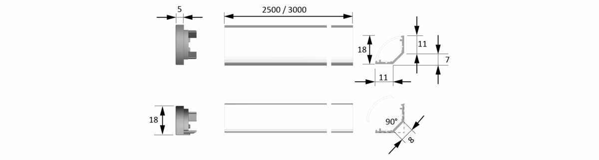 ChannelLine H Alu/Opal, L=3000