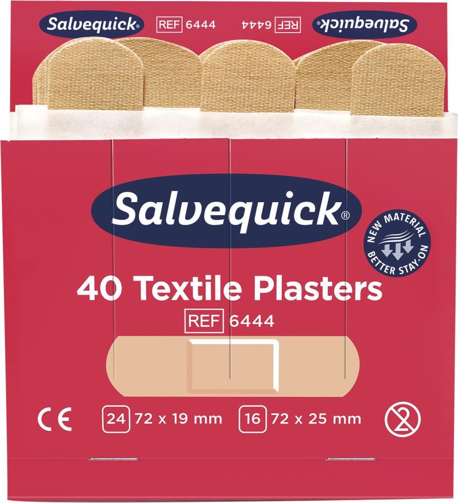 Salvequick Pflaster-Strips elastisch 40 Stück, Refill 6444