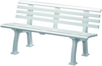 Gartenbank SYLT 3-Sitzer Länge 1500 mm weiß Blome