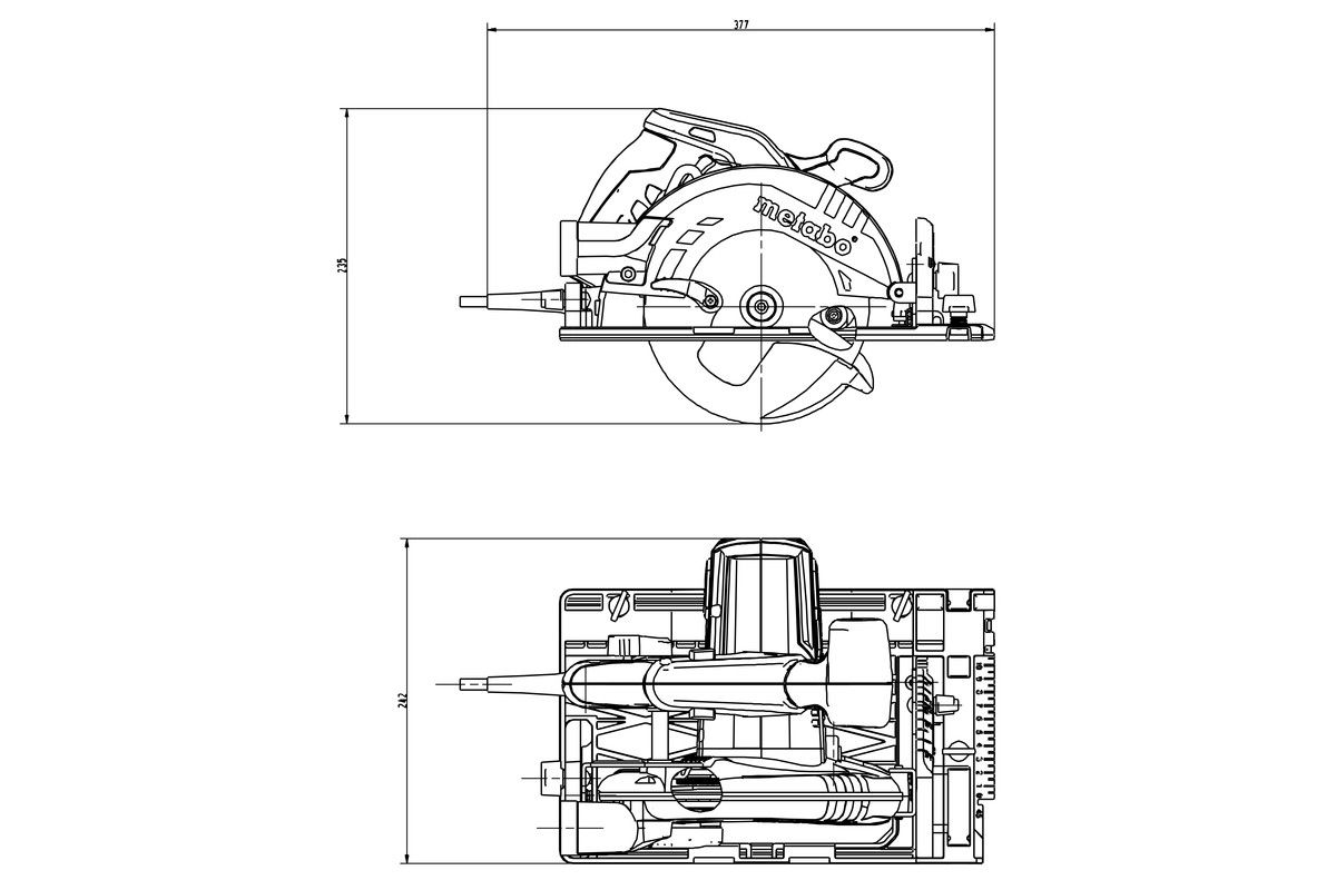 Handkreissägen-Set KS 55 FS Metabo
