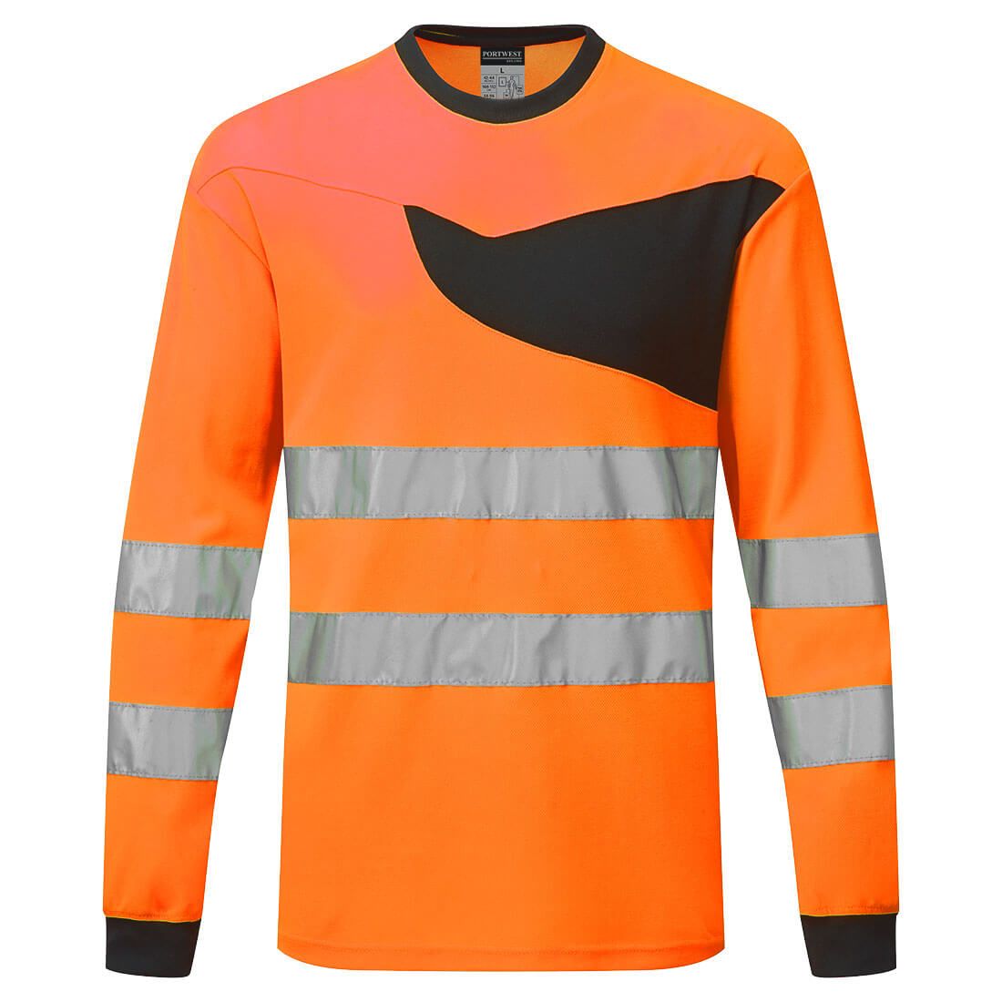 Portwest PW2 Warnschutz-Langarmshirt, Orange, Gr. 3XL