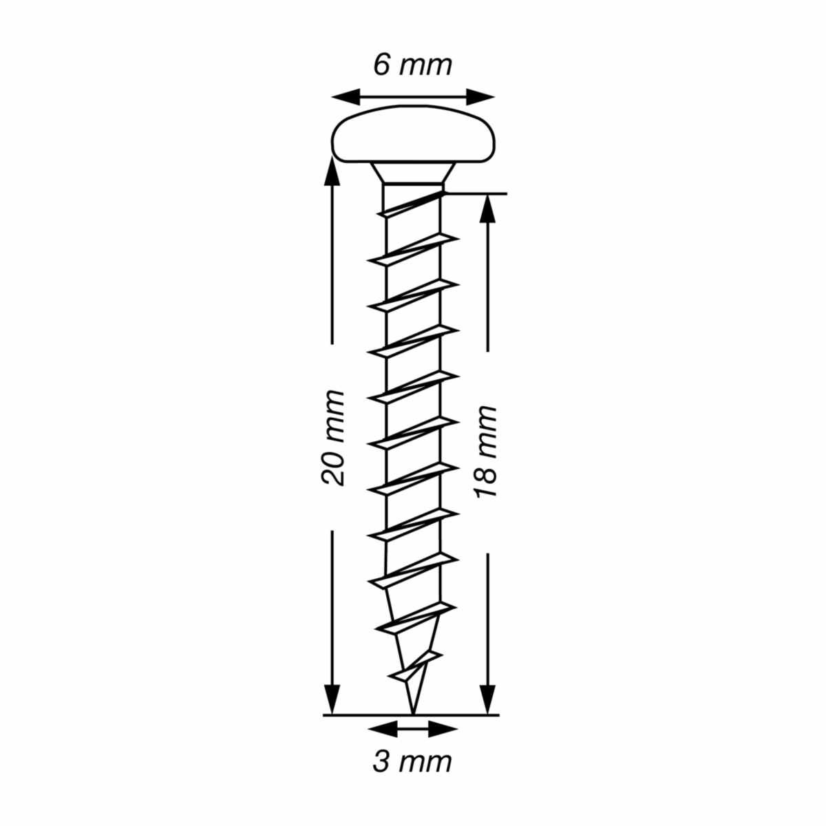 Spax Schr. P.Head Torx/A2 3,0X20 Vpe200