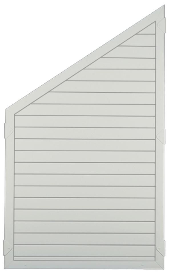 LIGHTLINE KS-Zaunelement 90 x 150/90 cm, Füllung / Rahmen WEISS ECKE links