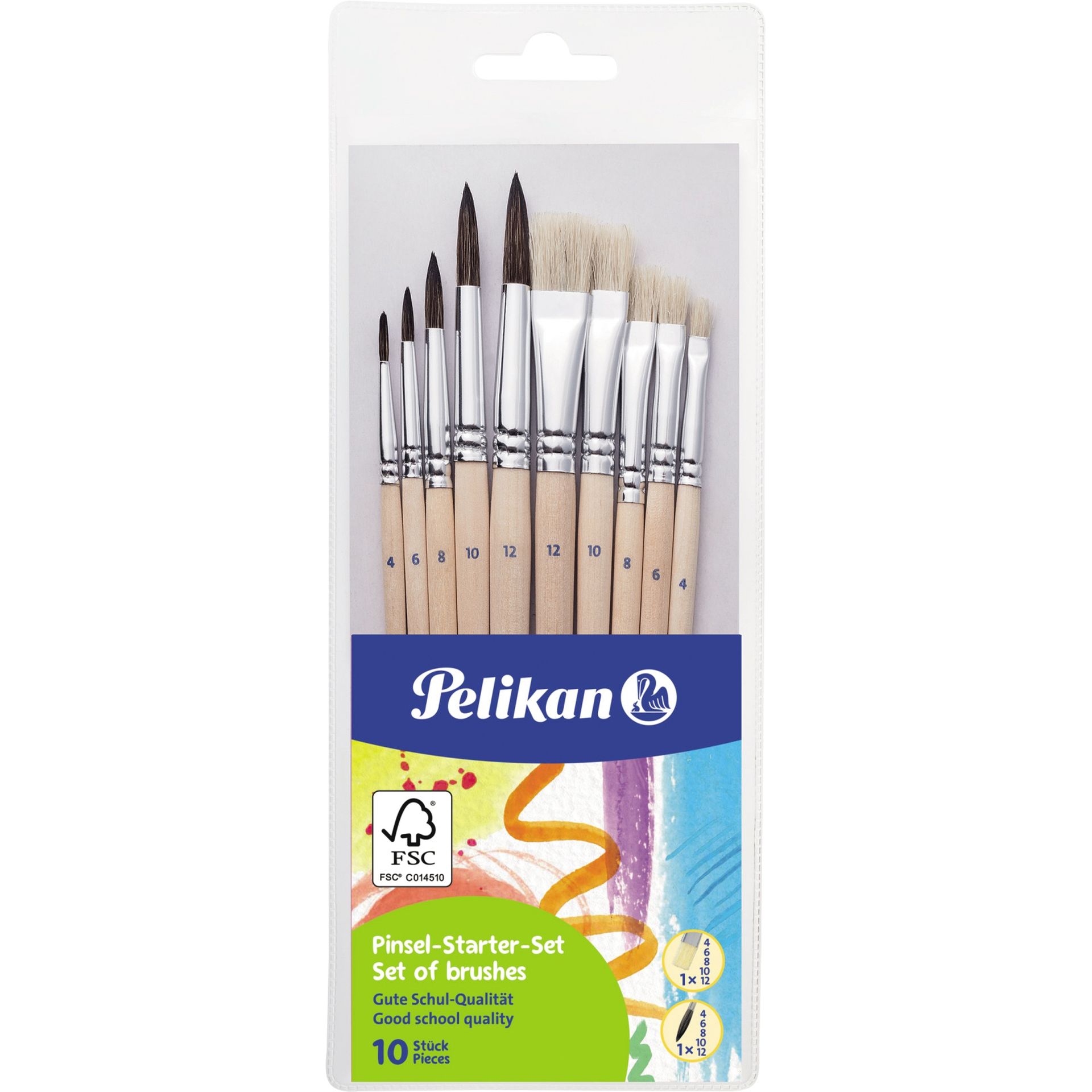 Pinsel-Set PI10/SB sortiert 10 St./Pack.