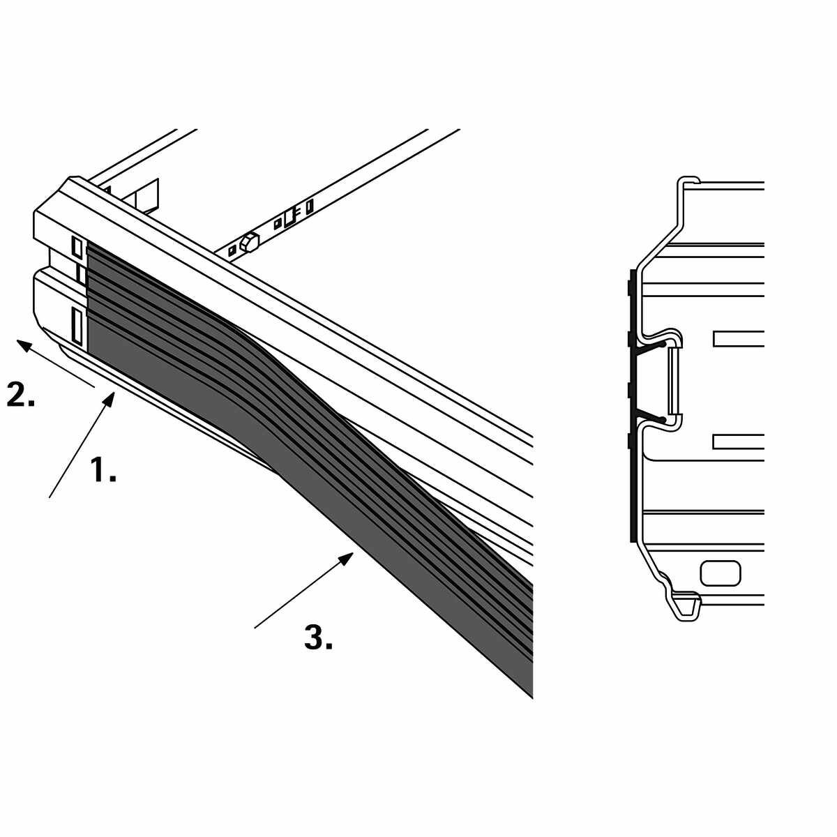 Abdeckprofil , Aluminium Optik, 736 mm