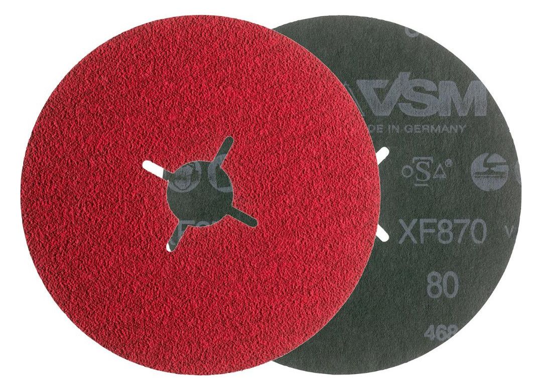 VSM Fiberschleifscheiben, Stahl/Inox/HM/Guss