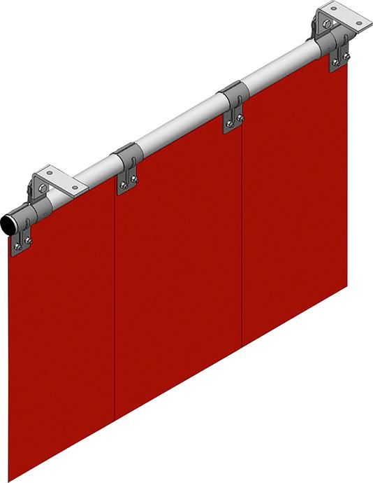PVCSchweißerschutzlamellerotbraun (T50) DIN EN ISO 25980 300mm (B) x 3mm