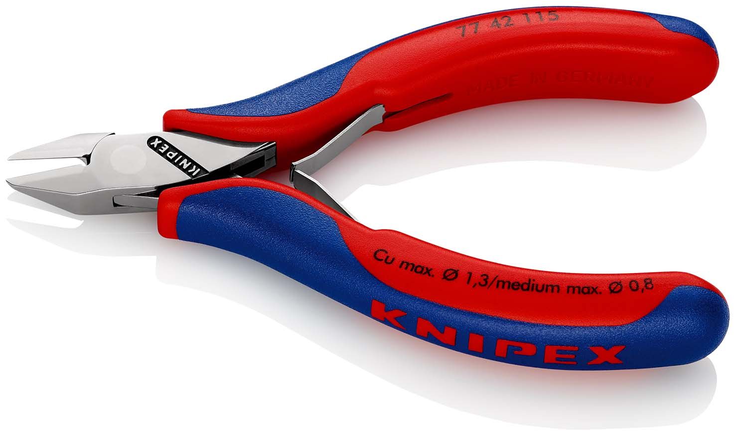 KNIPEX Elektronik-Seitenschneider mit durchgestecktem