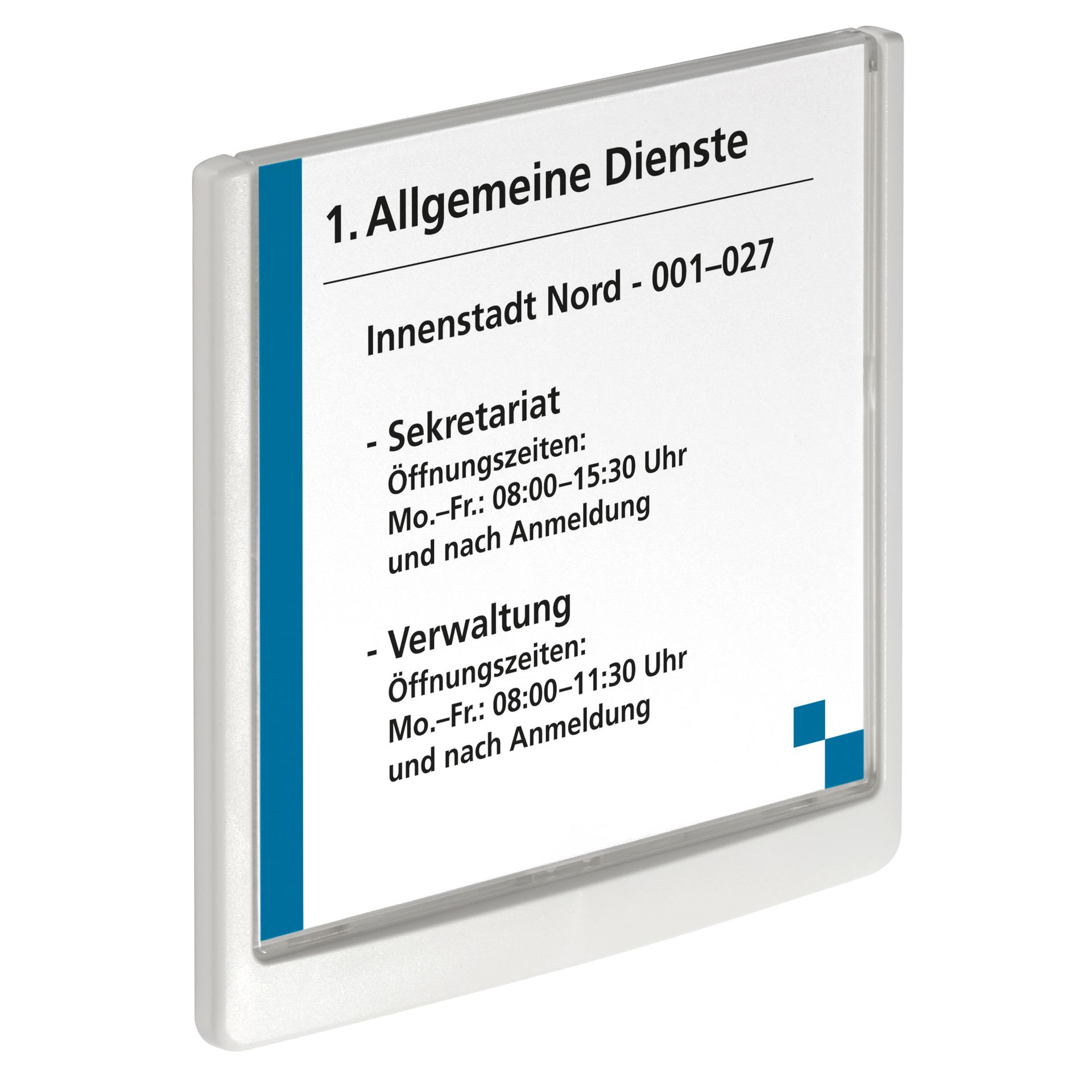 Türschild Click SIGN 149x148,5mm weiß