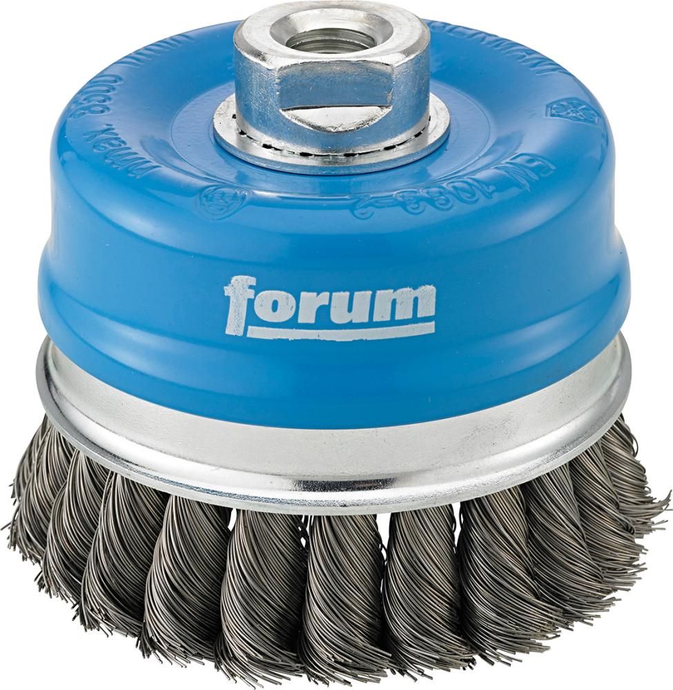 FORUM Topfbürste Stahld. M14 80x0,50mm gezopft