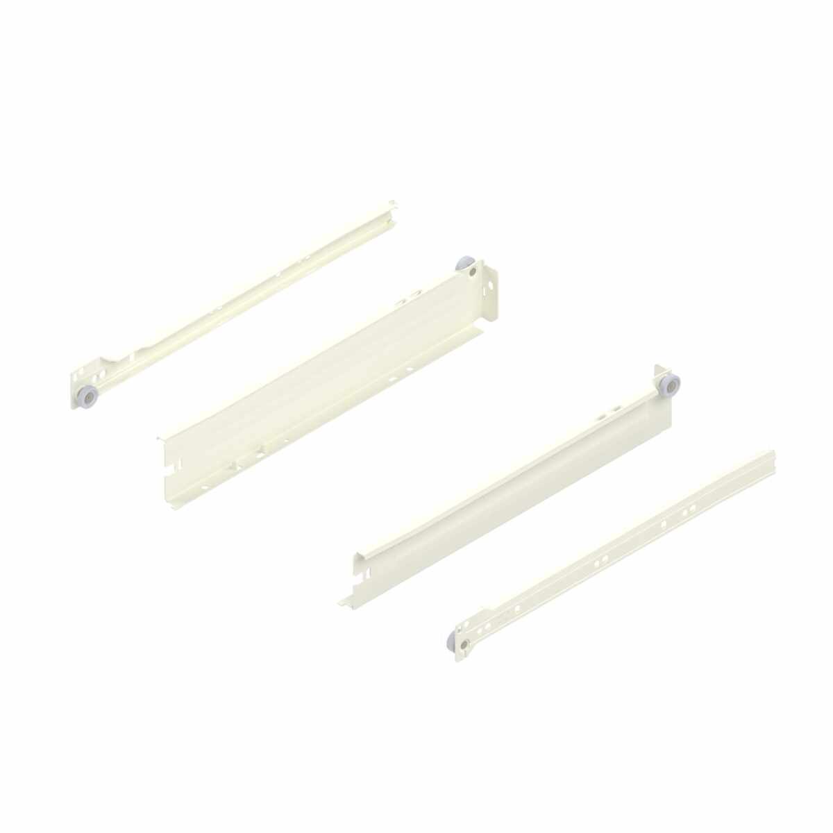 METABOX Stahlzarge,  N (54 mm),  Teilauszug, 25 kg, NL=350 mm, Steckversion, links/rechts, R9001 cremeweiß