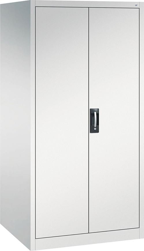 Flügeltürenschrank XXL B930xT800xH1950 mm RAL 7035, 4 Fachböden Tragkraft 70kg