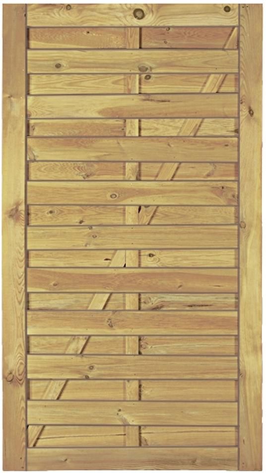 Maxi-Massiv-Tor 100x180cmRahmen 45/90 mm, kdi grünohne Beschlag, Lamellen geriffelt & geschraubt