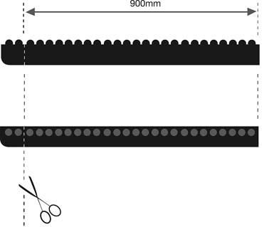 Randleiste Solid Fatigue-Step weibliche Kante Ecke schwarz