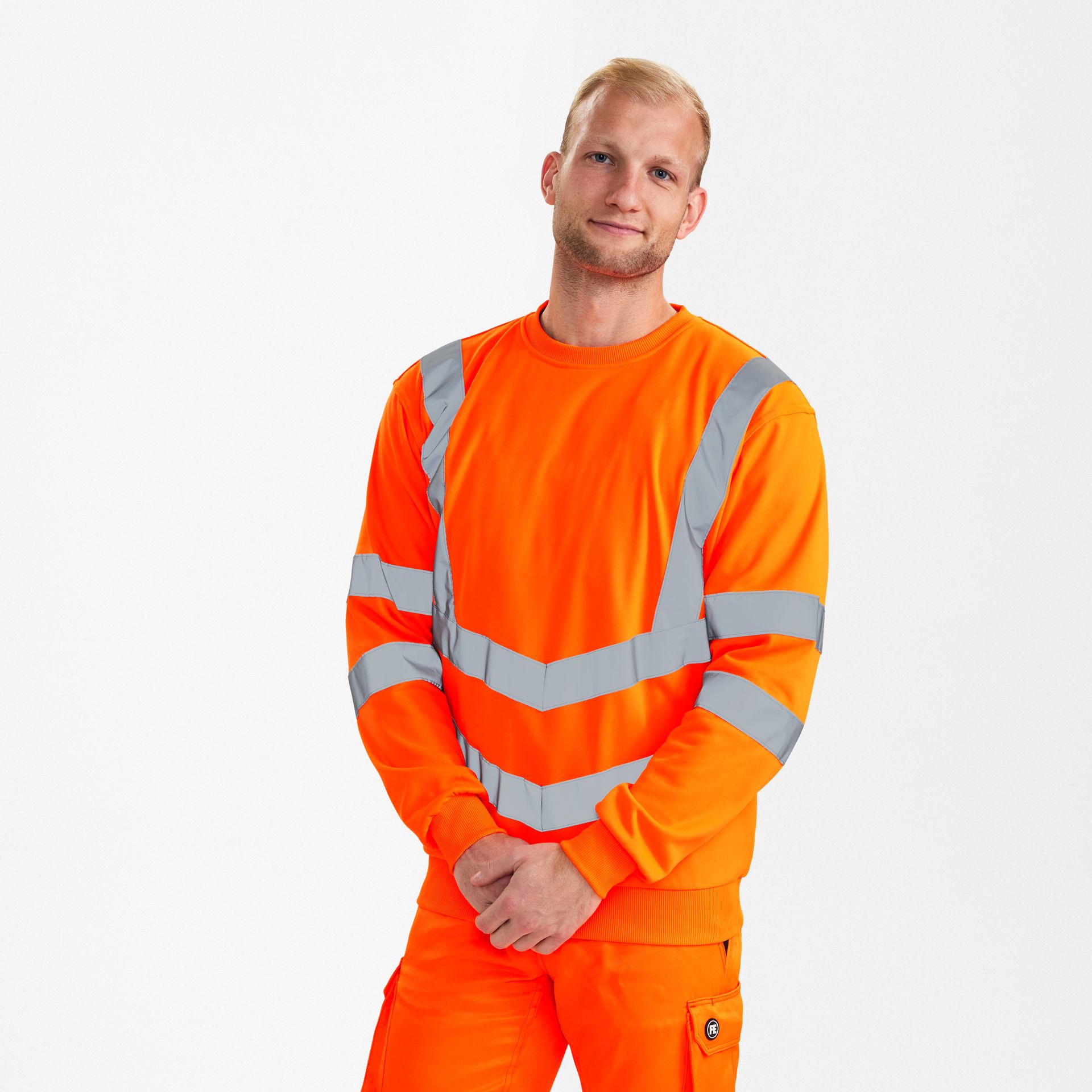 Safety Sweatshirt Hi-vis Orange, Gr. L