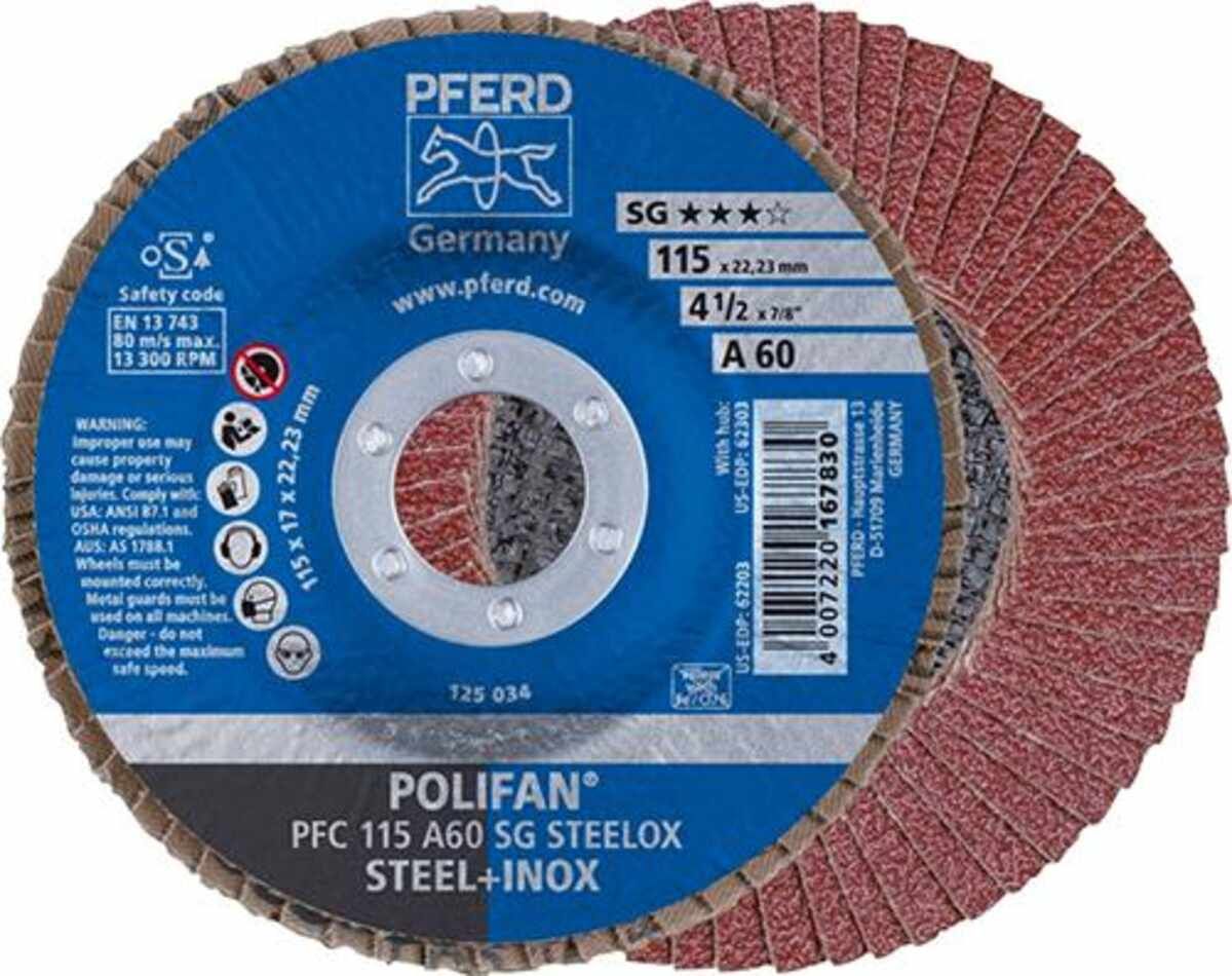 Fächerscheiben 115/K60 Rot