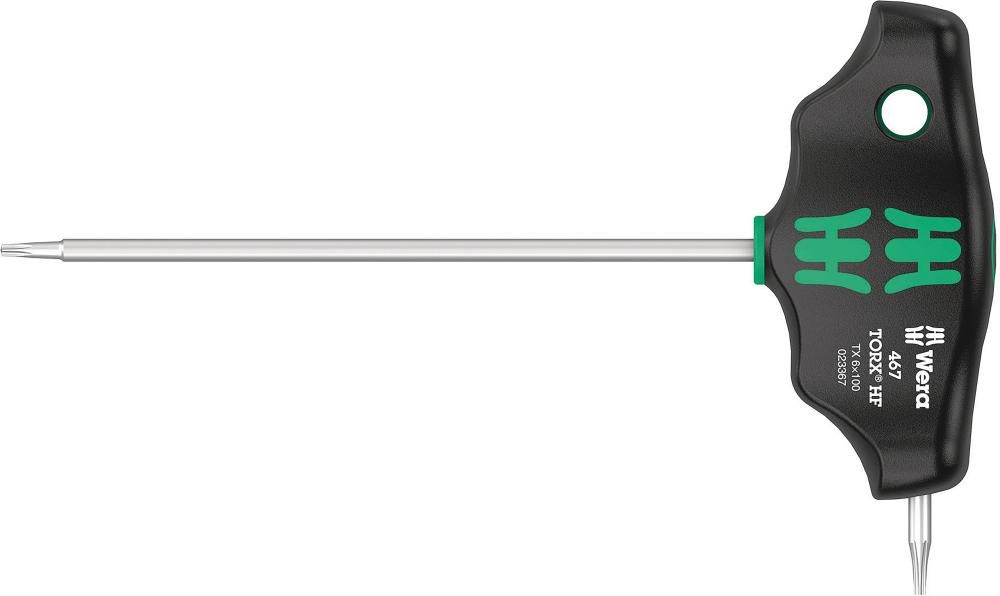 T-Griff-Schraubendreher T6x100mm Haltefunktion und Seitenabtrieb Wera