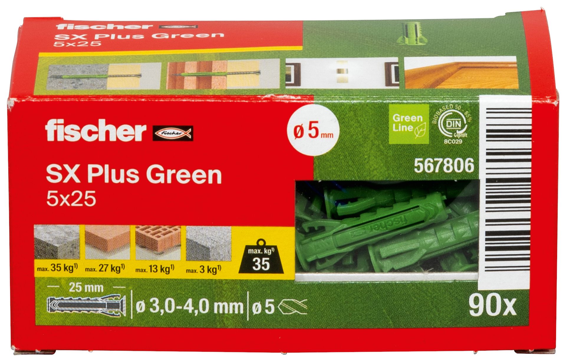 Dübel SX Plus Green 5x25