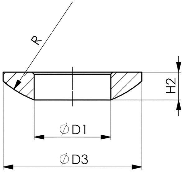 Kugelscheibe DIN6319C M 8 AMF