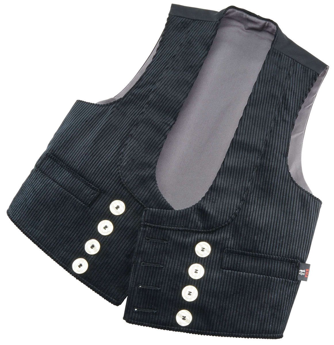 Zunftweste Heiner, Trenkercord, schwarz, Gr.48 FHB