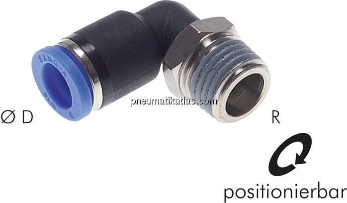 Winkel-Steckanschluss R 1/8"-4mm, IQS-Standard