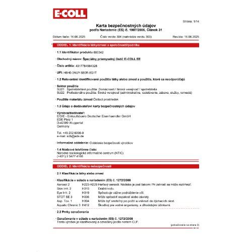 Industrie-Spezialreiniger500ml Spray E-COLL EE