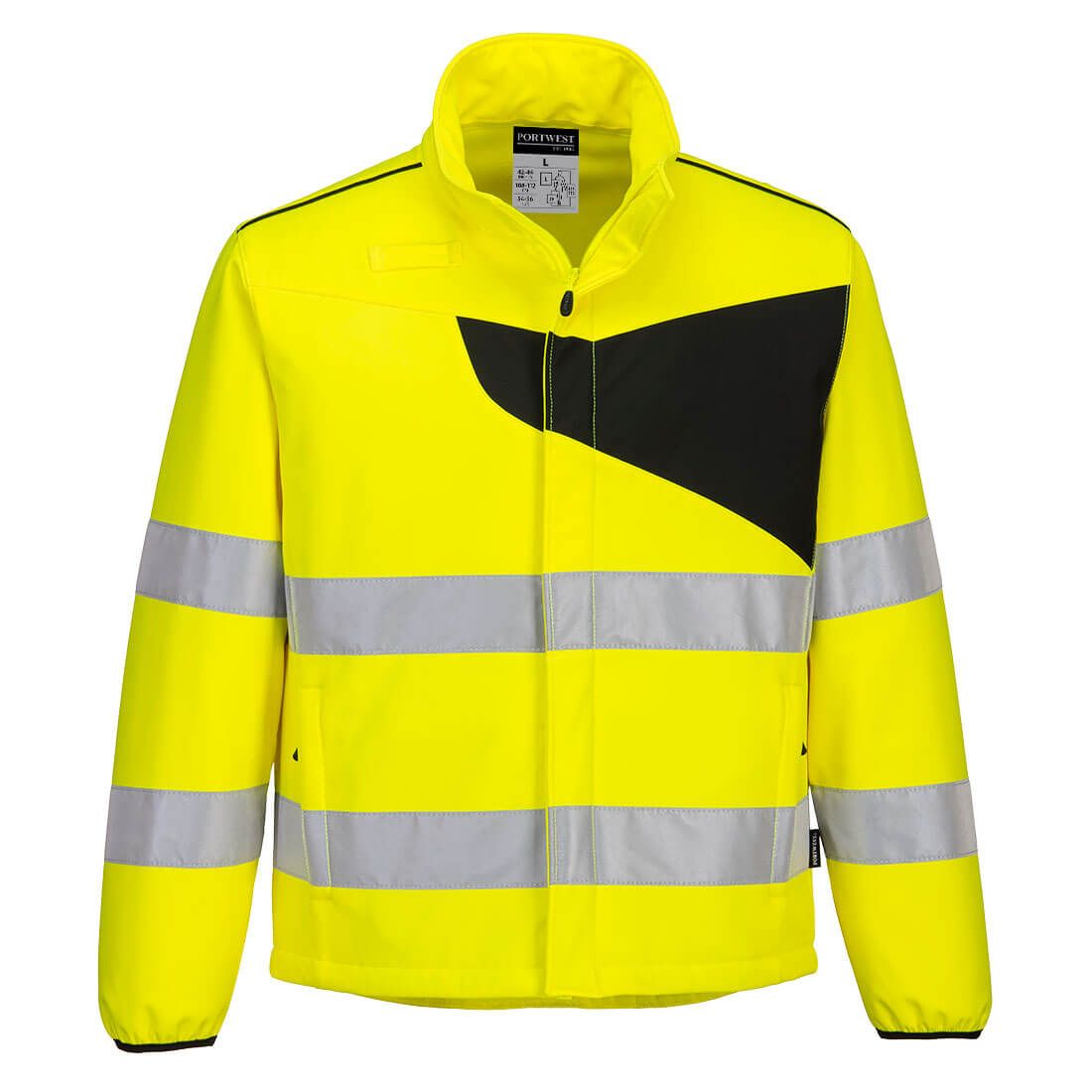 Portwest PW2 Warnschutz-Softshelljacke, Gelb, Gr. 4XL