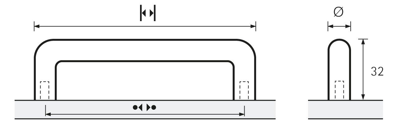HETTICH Bügelgriff Avenio Ø 10 mm
