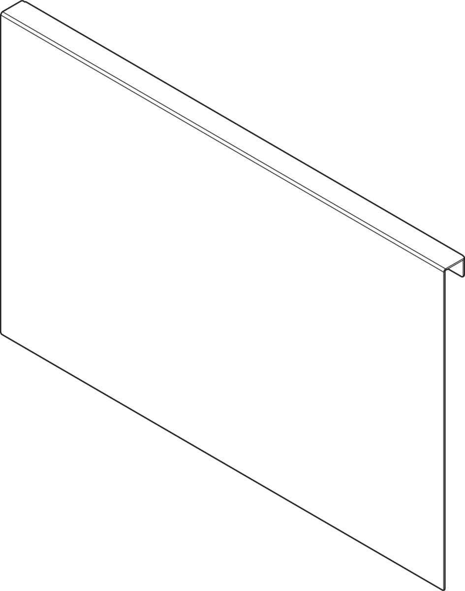 AMBIA-LINE Holzrückwandadapter, für LEGRABOX/MERIVOBOX Frontauszug Höhe F, Stahl, carbonschwarz matt