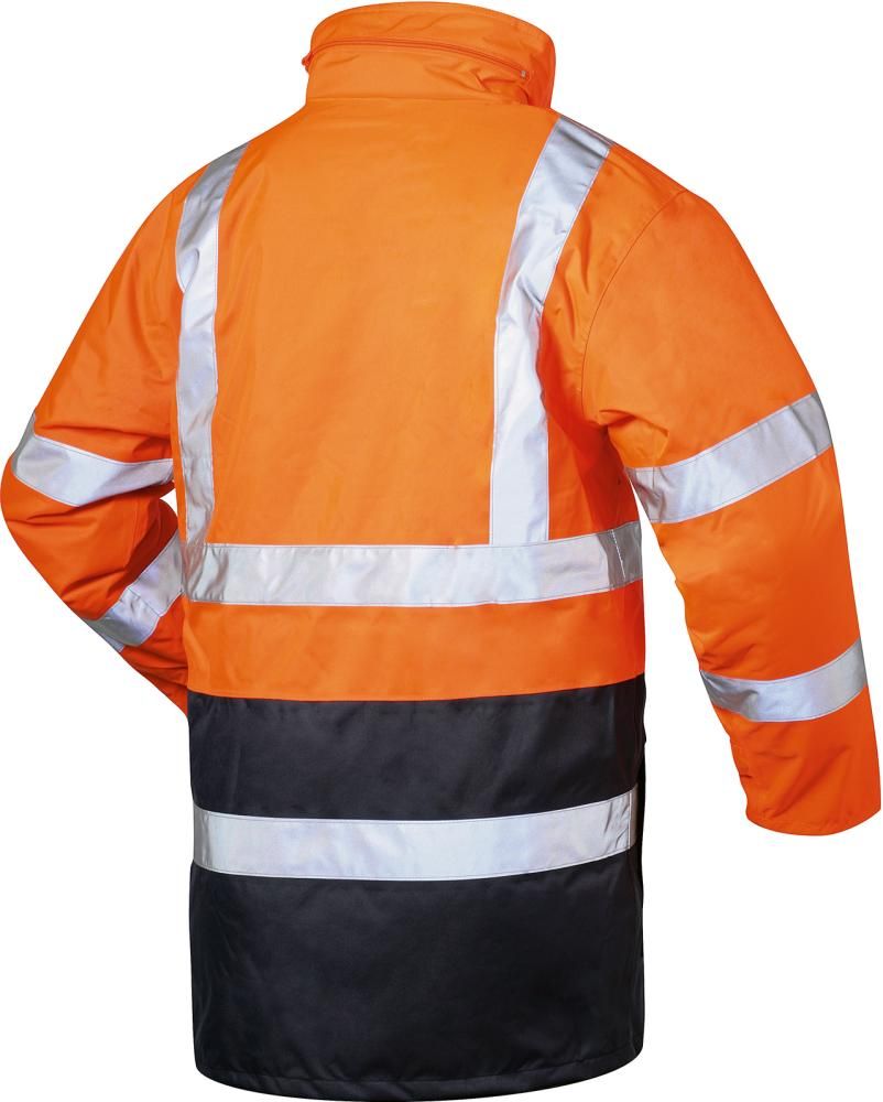 Warnparka, Gr. L, orange/blau