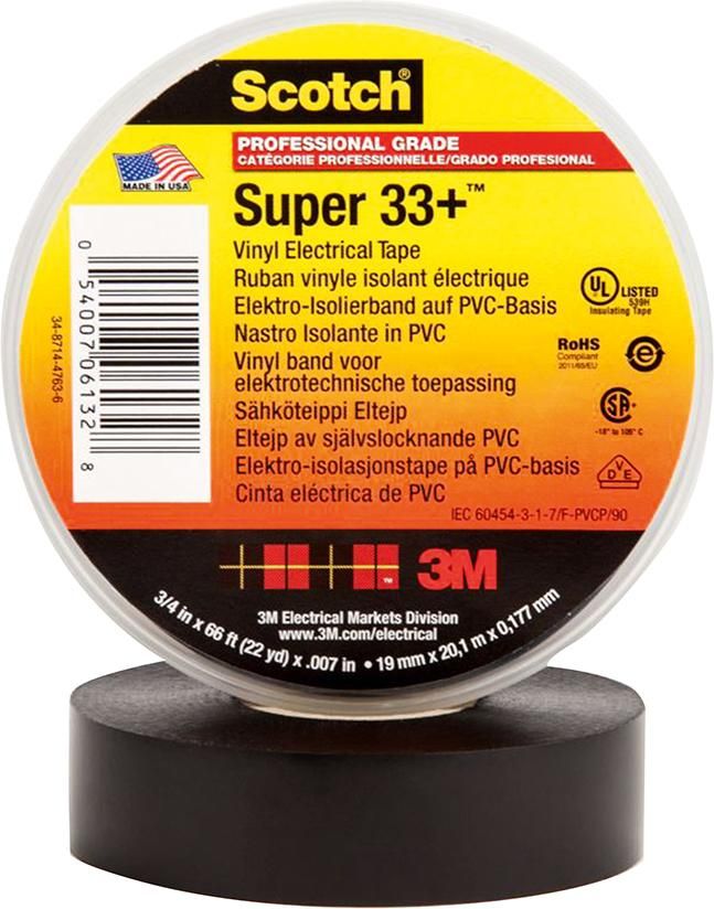 Isolierband Super 33+ 19mmx20m schwarz 3M