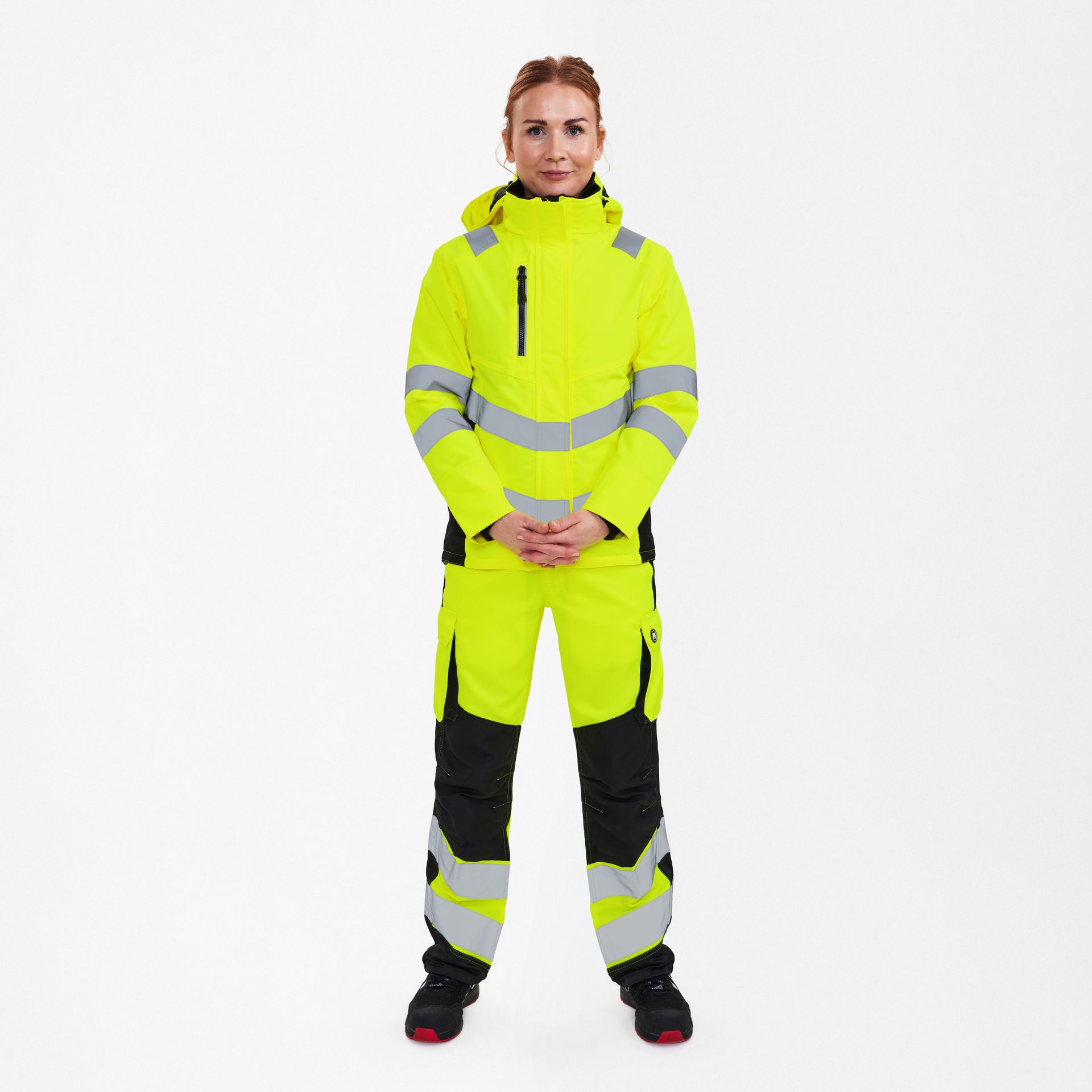 Safety Damen Winterjacke Gelb/Schwarz, Gr. XS