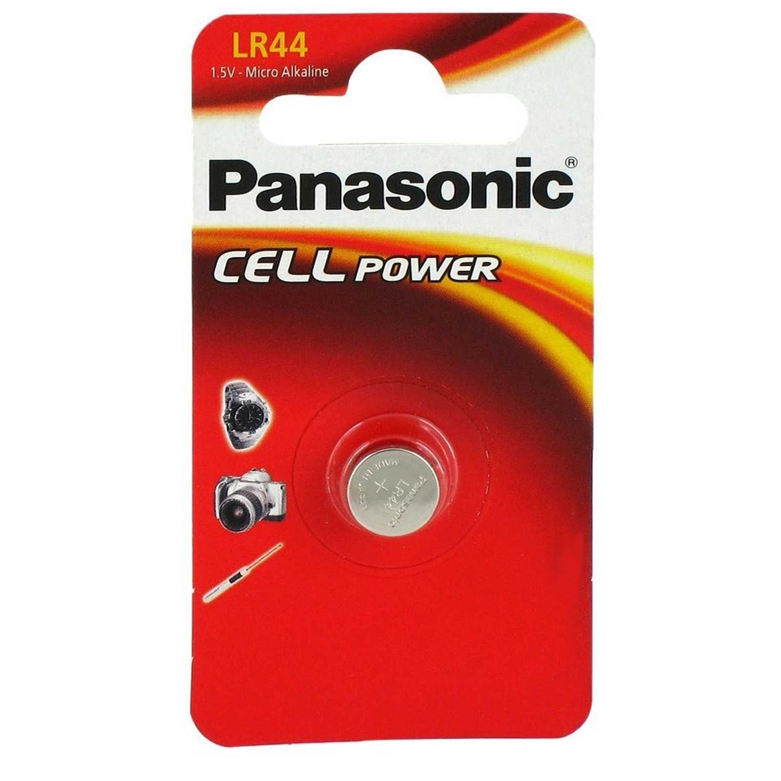Panasonic Knopfbatterie LR44 Alkaline /