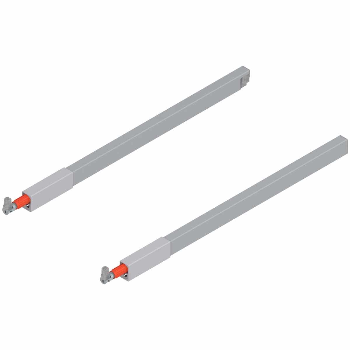 TANDEMBOX Längsreling (oben), für Frontauszug, NL=450 mm, links/rechts, für TANDEMBOX antaro, R9006 weißaluminium