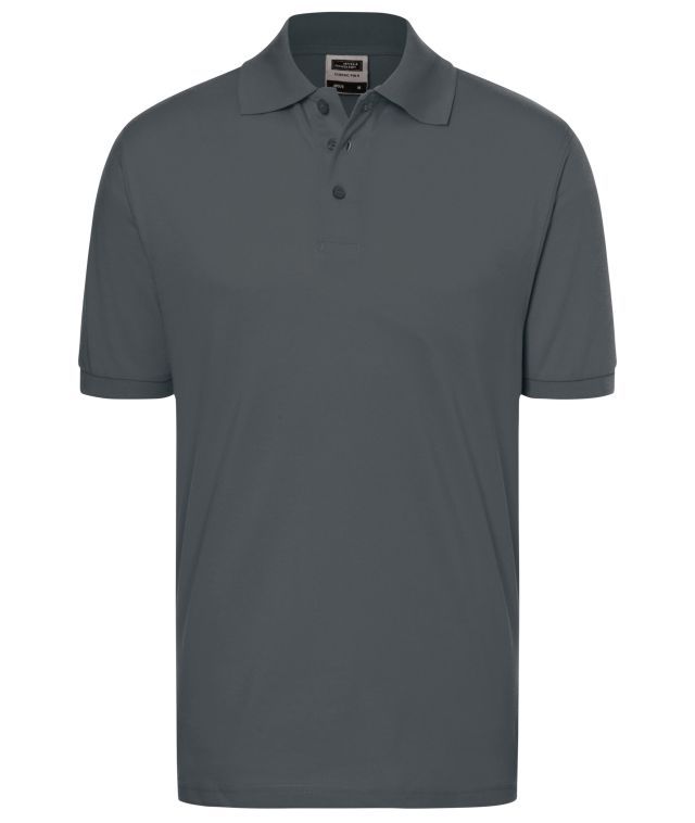 Classic Polo Hochwertiges Polohemd mit Armbündchen grau, Gr. S
