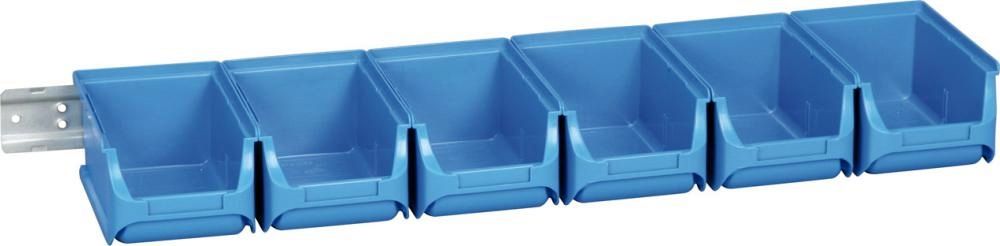 Sichtboxen-Set blau 613x165x75 mm allit