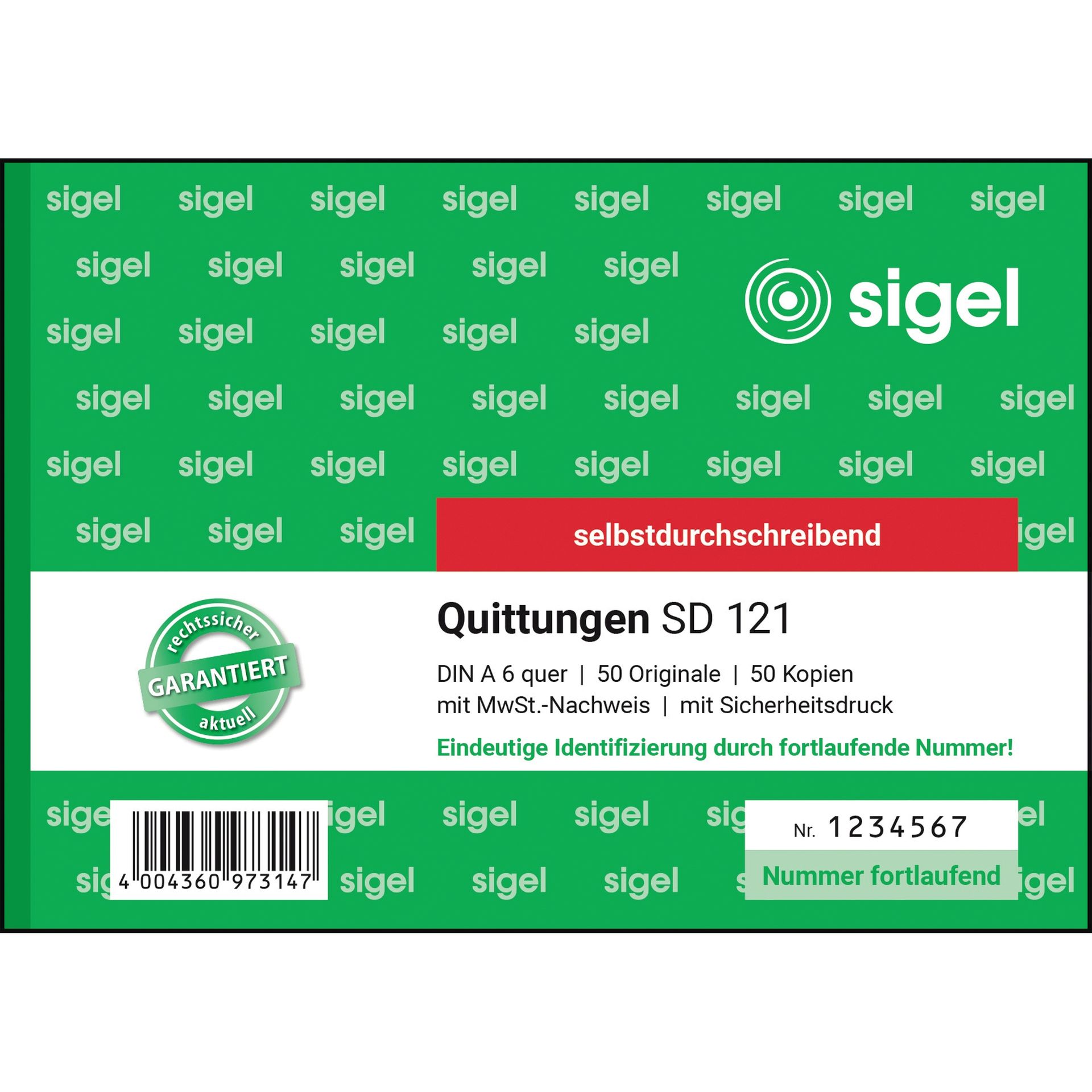 Quittung DINA6 quer sd Mp 50Blatt