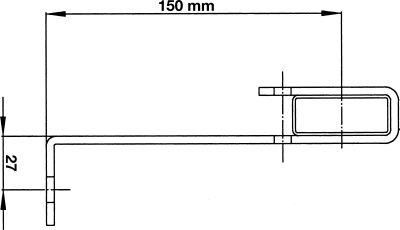 Wandhalter starr 150 mm Stahl verzinkt GÜNZBURGER STEIGTECHNIK