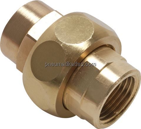 Verschraubung flach dichtend Rp 1/2" (IG),Messing