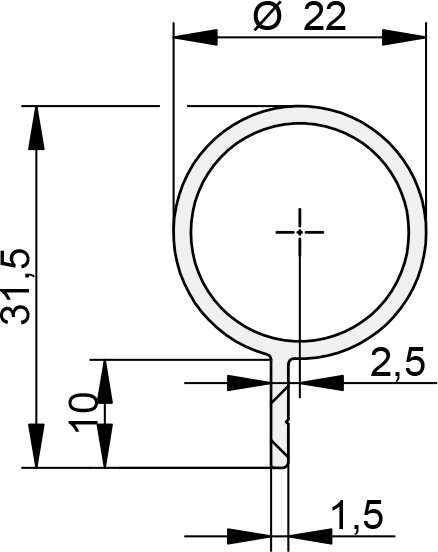 BS-BO-22, C-0, 1950 mm
