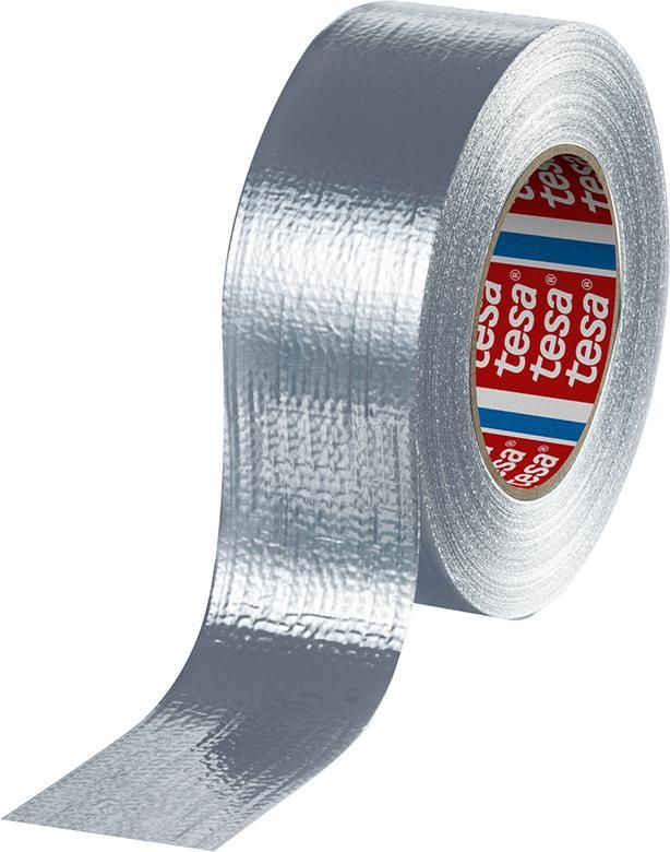 tesa 60462 Duct Tape 50m x 100mm, silber-grau mit recyceltem Träger