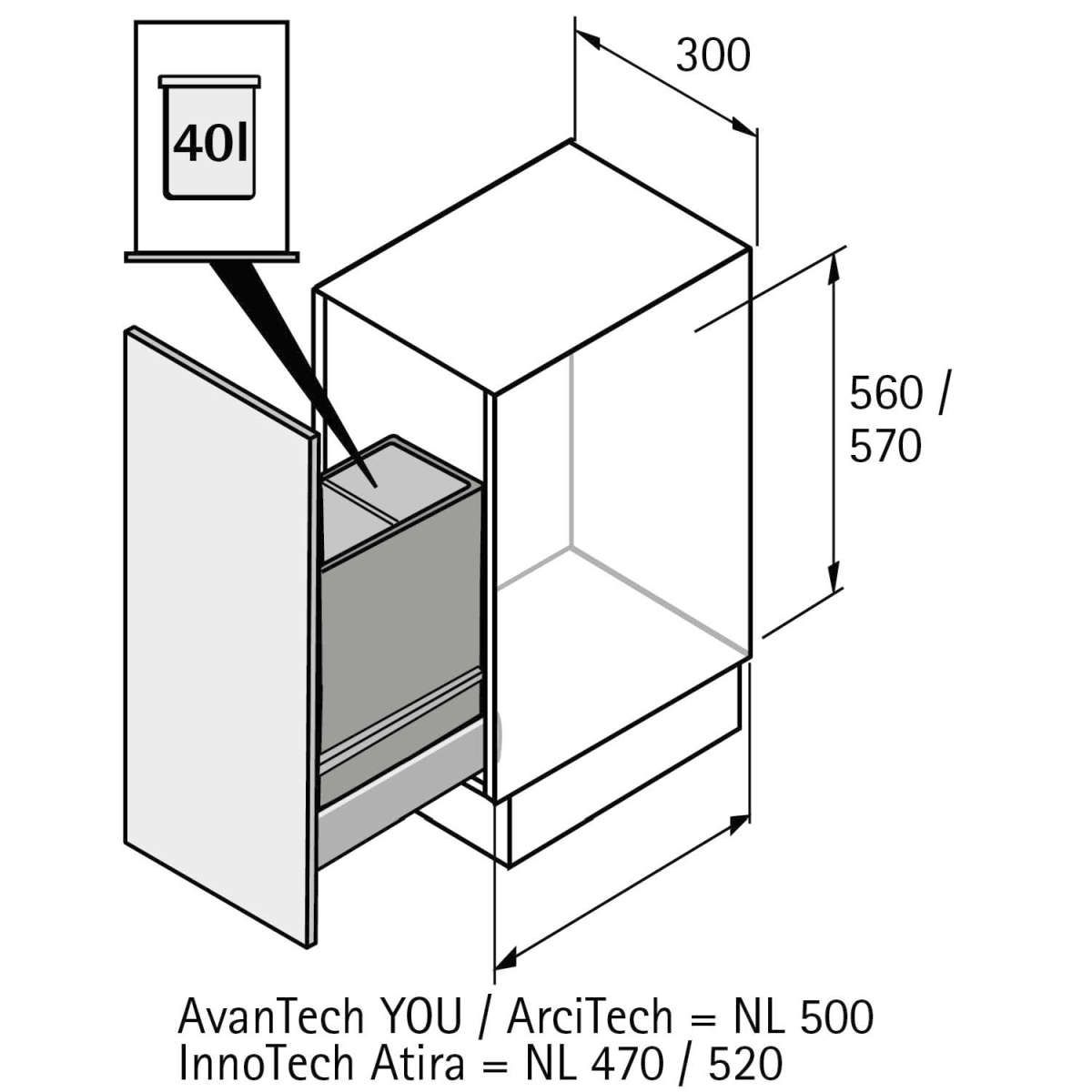 BIN.IT VARIO 300 40L